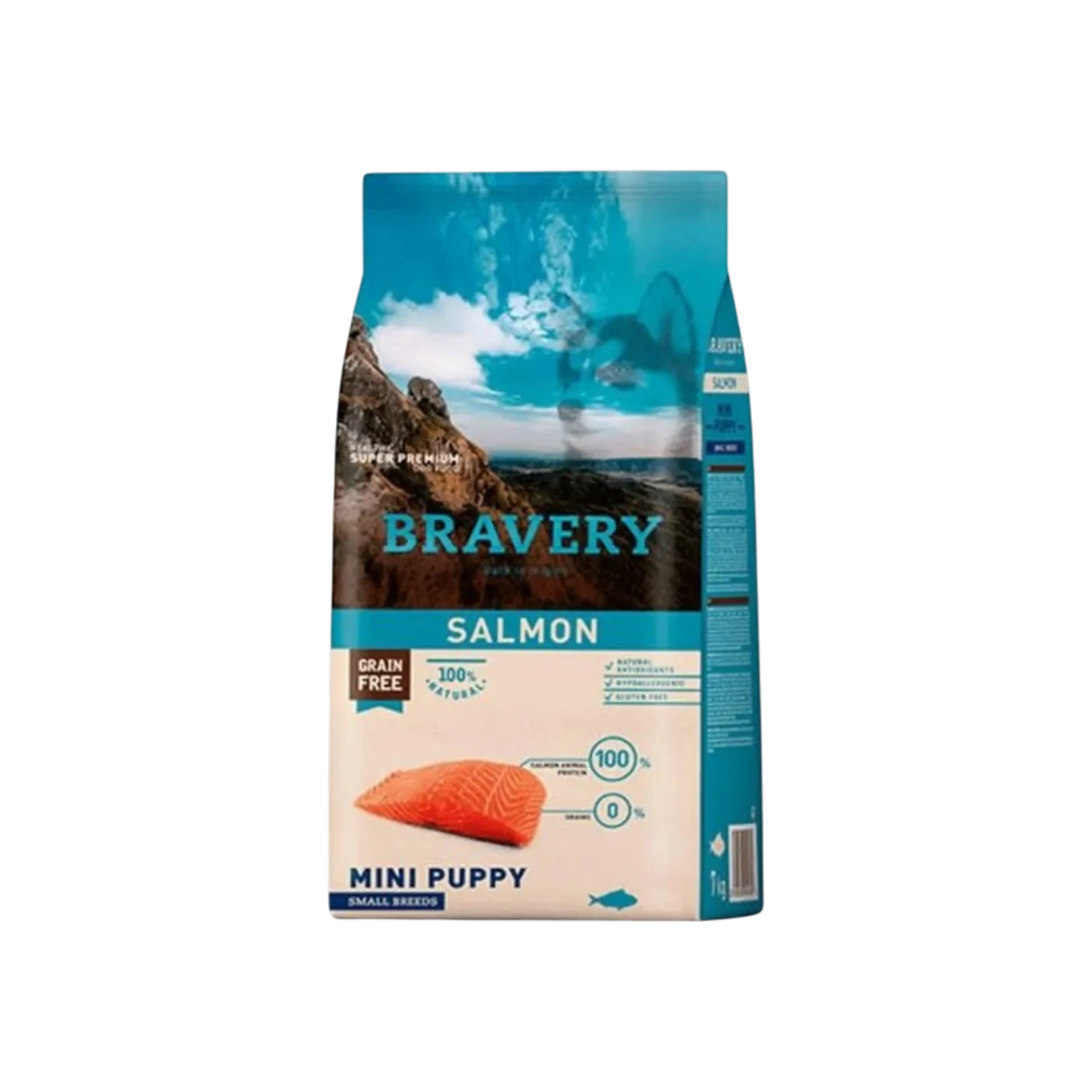 BRAVERY SALMÓN PARA PERRO MINI PUPPY (Bolsa 2kg)